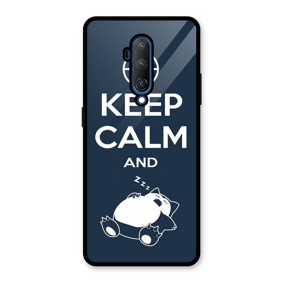 Keep Calm and Sleep Glass Back Case for OnePlus 7T Pro