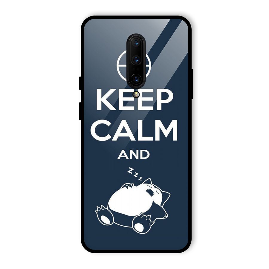 Keep Calm and Sleep Glass Back Case for OnePlus 7 Pro