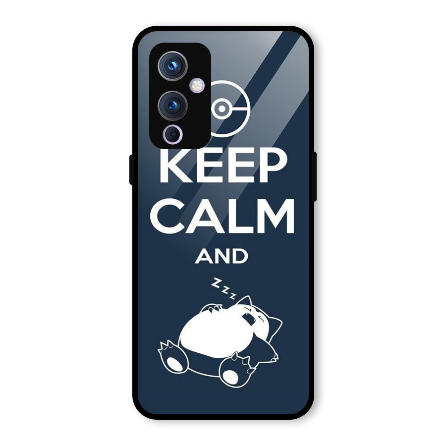 Keep Calm and Sleep Glass Back Case for OnePlus 9