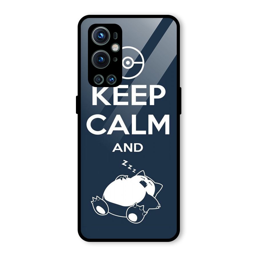 Keep Calm and Sleep Glass Back Case for OnePlus 9 Pro