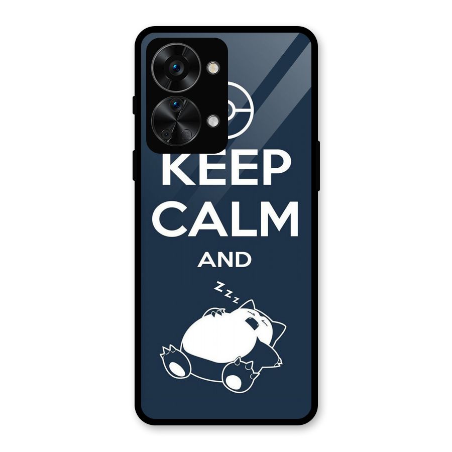 Keep Calm and Sleep Glass Back Case for OnePlus Nord 2T