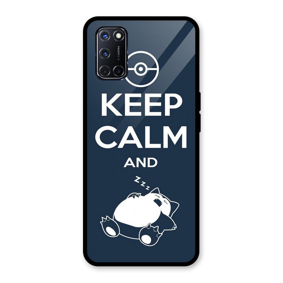 Keep Calm and Sleep Glass Back Case for Oppo A52