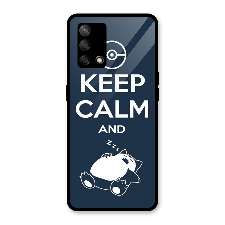 Keep Calm and Sleep Glass Back Case for Oppo F19