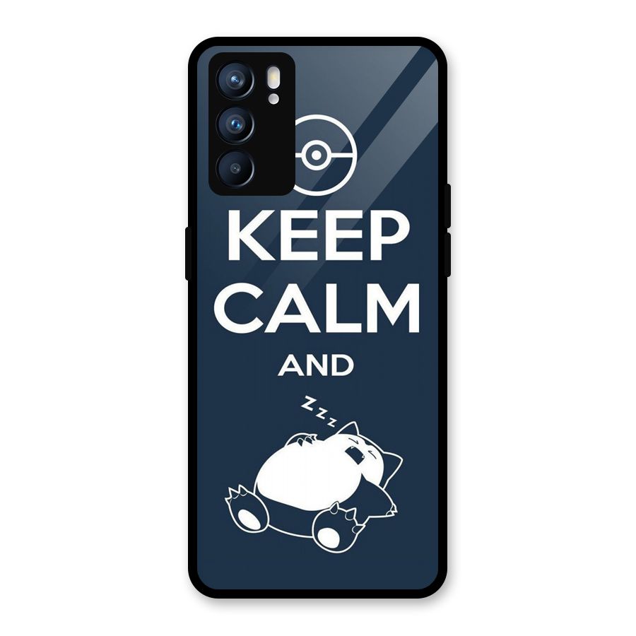 Keep Calm and Sleep Glass Back Case for Oppo Reno6 5G