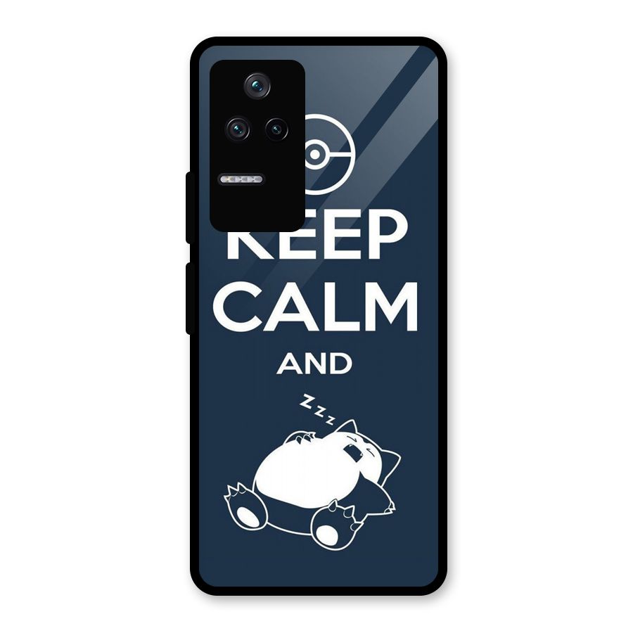 Keep Calm and Sleep Glass Back Case for Poco F4 5G