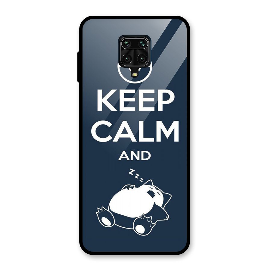 Keep Calm and Sleep Glass Back Case for Poco M2 Pro