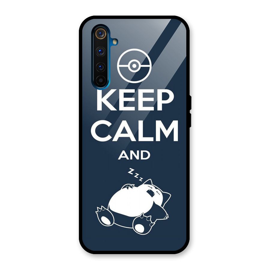 Keep Calm and Sleep Glass Back Case for Realme 6 Pro