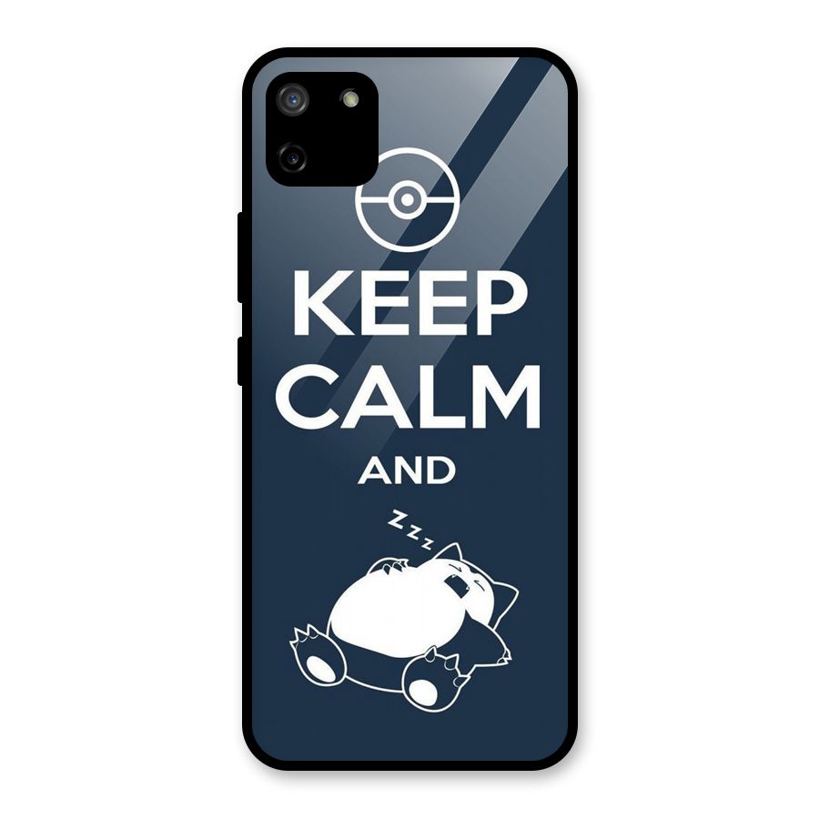 Keep Calm and Sleep Glass Back Case for Realme C11