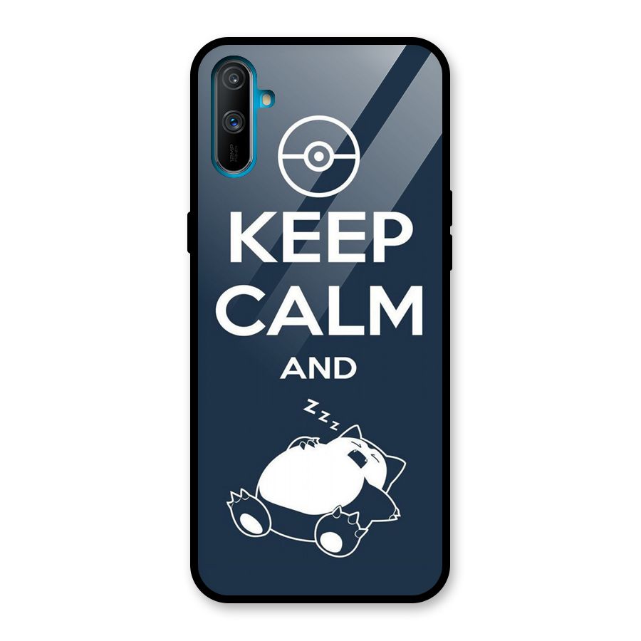Keep Calm and Sleep Glass Back Case for Realme C3