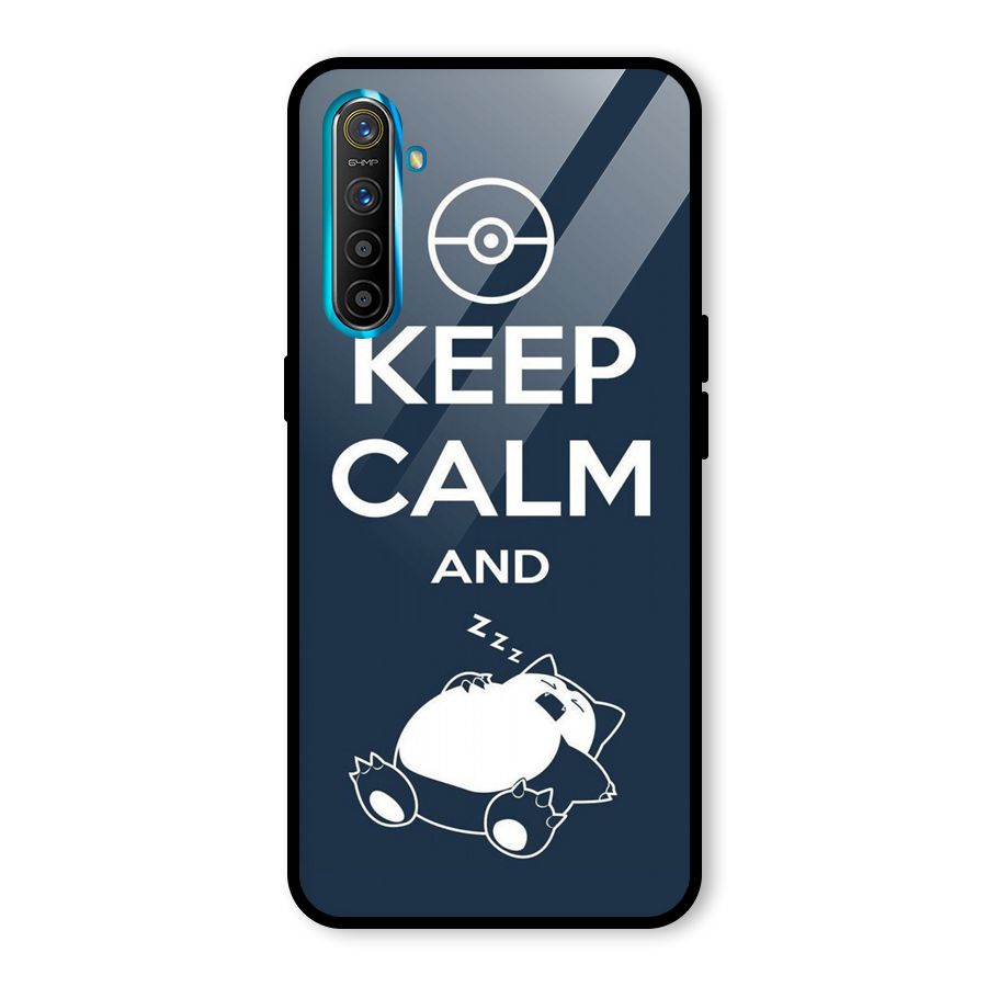 Keep Calm and Sleep Glass Back Case for Realme X2