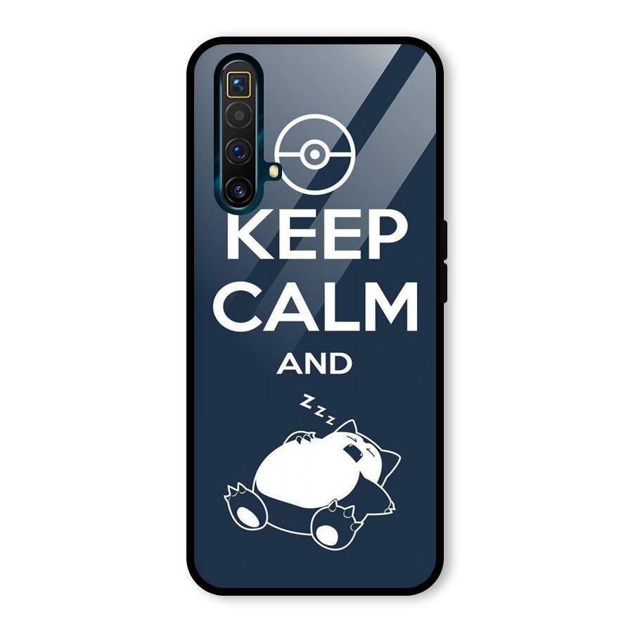 Keep Calm and Sleep Glass Back Case for Realme X3 SuperZoom