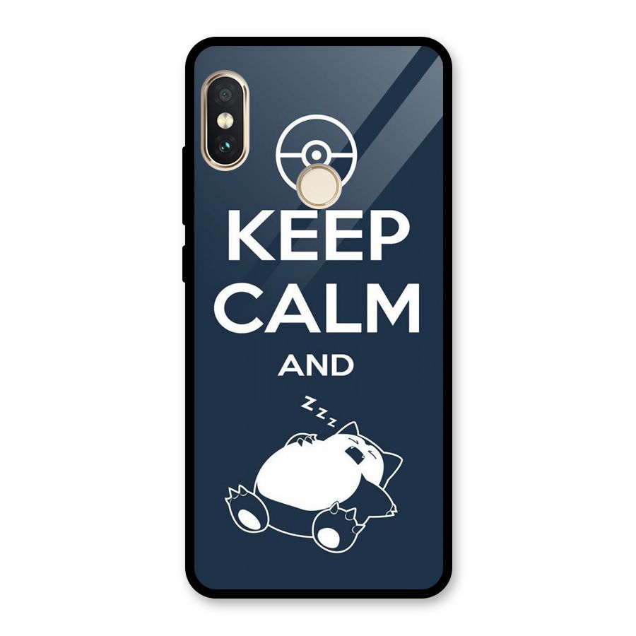 Keep Calm and Sleep Glass Back Case for Redmi Note 5 Pro