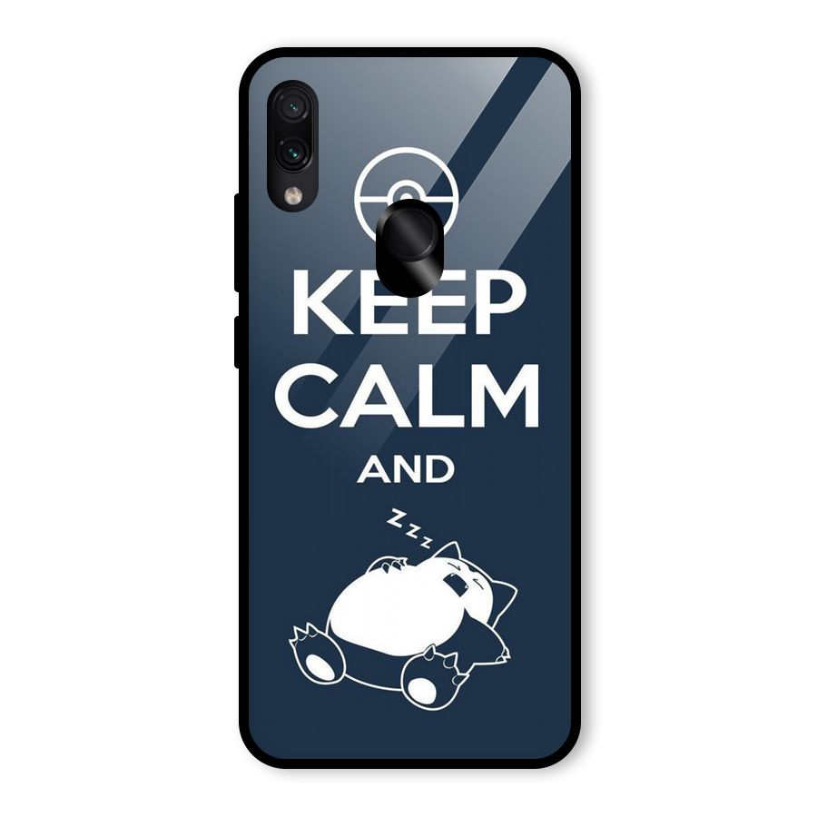 Keep Calm and Sleep Glass Back Case for Redmi Note 7