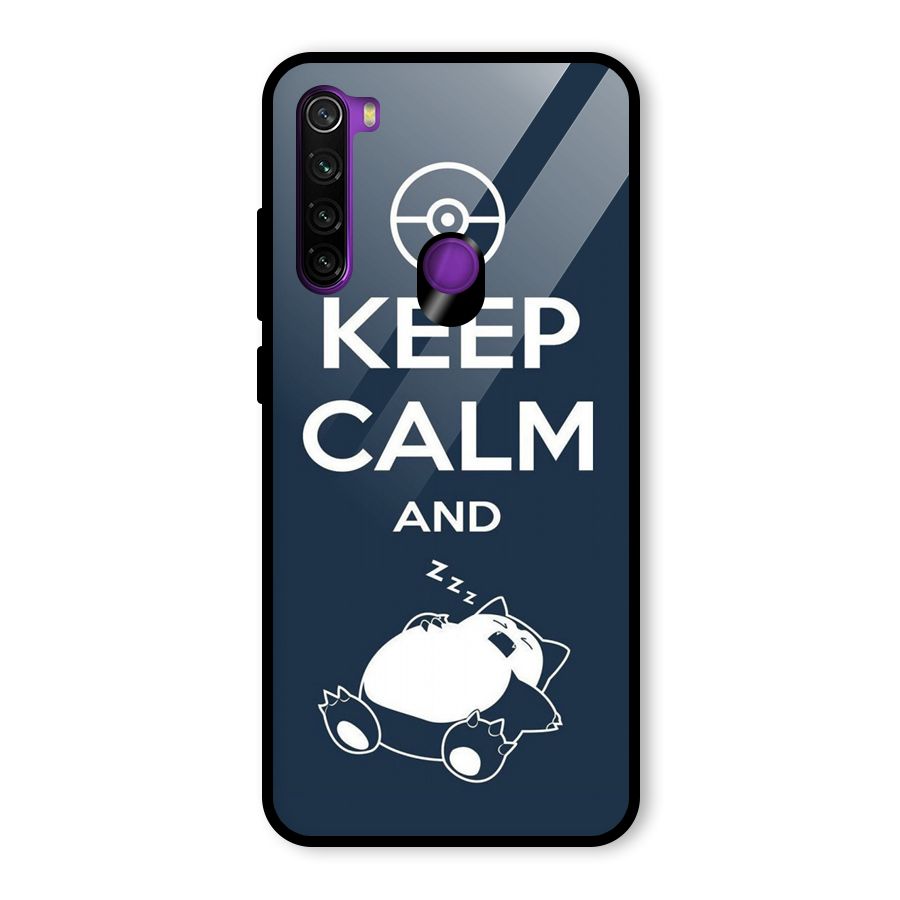 Keep Calm and Sleep Glass Back Case for Redmi Note 8
