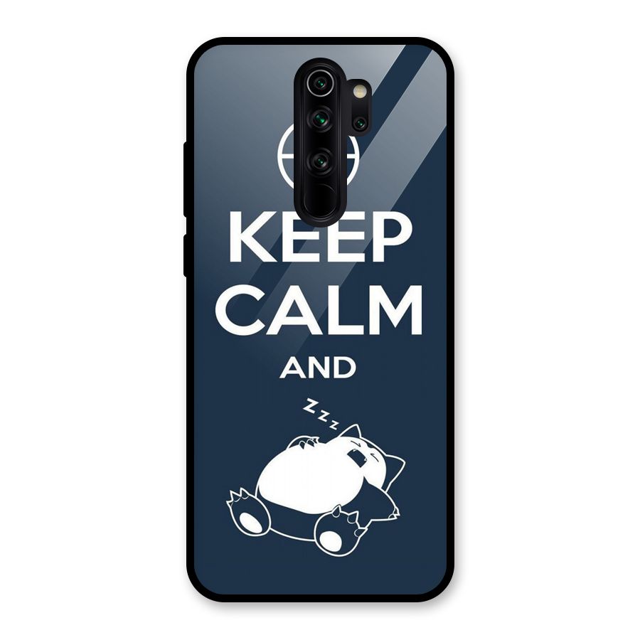 Keep Calm and Sleep Glass Back Case for Redmi Note 8 Pro