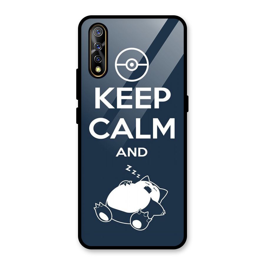 Keep Calm and Sleep Glass Back Case for Vivo S1