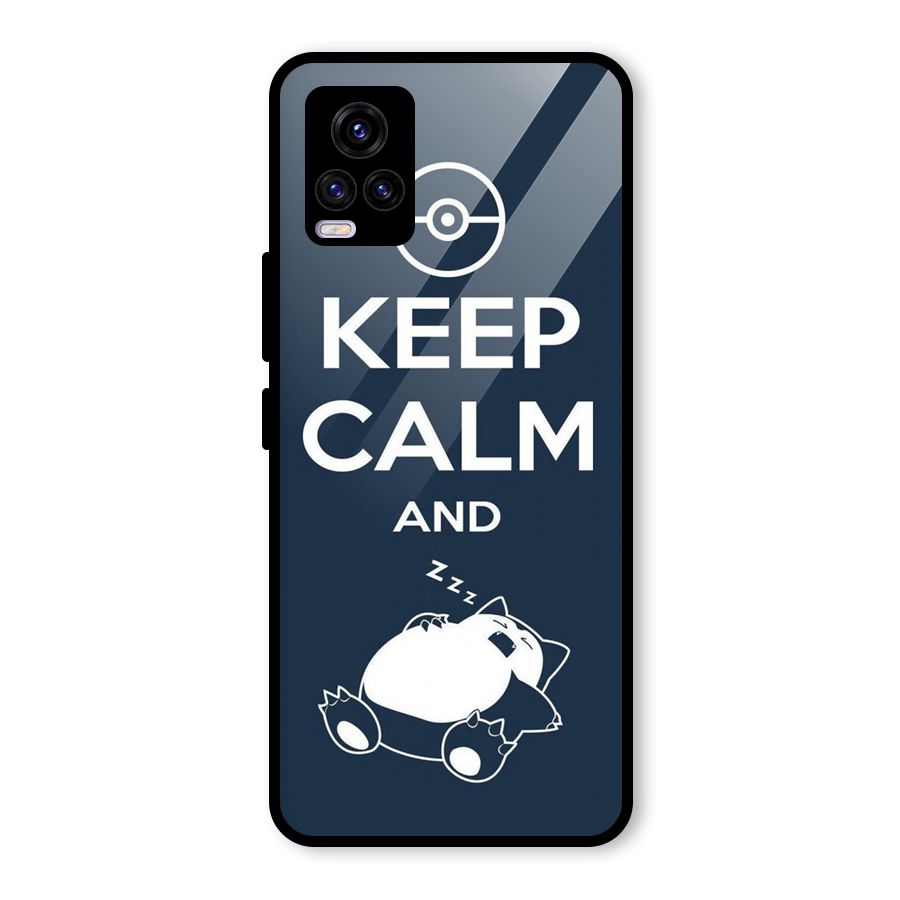 Keep Calm and Sleep Glass Back Case for Vivo V20