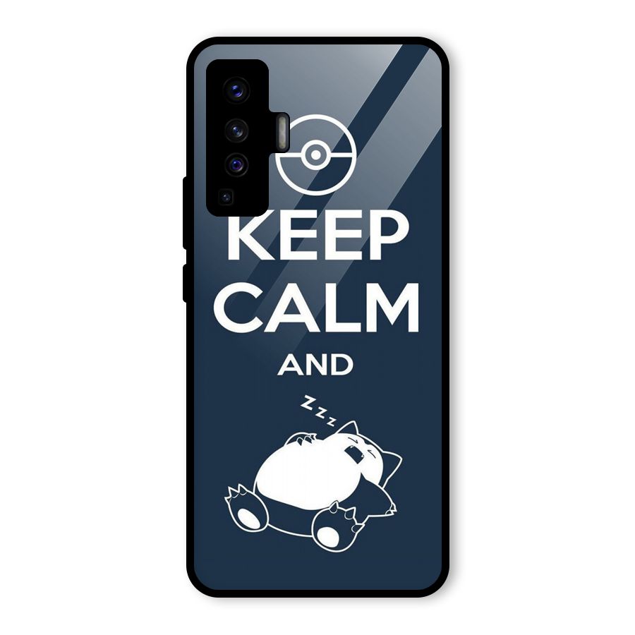 Keep Calm and Sleep Glass Back Case for Vivo X50