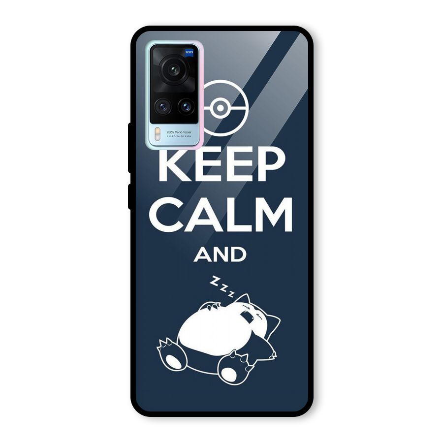 Keep Calm and Sleep Glass Back Case for Vivo X60