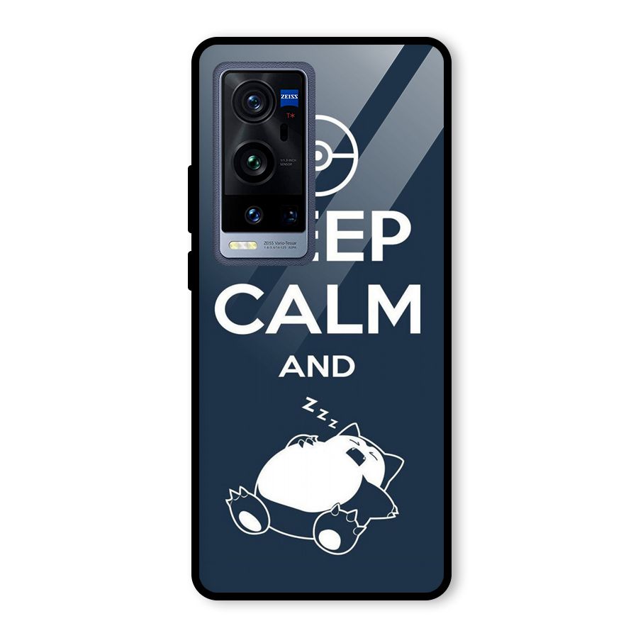 Keep Calm and Sleep Glass Back Case for Vivo X60 Pro Plus