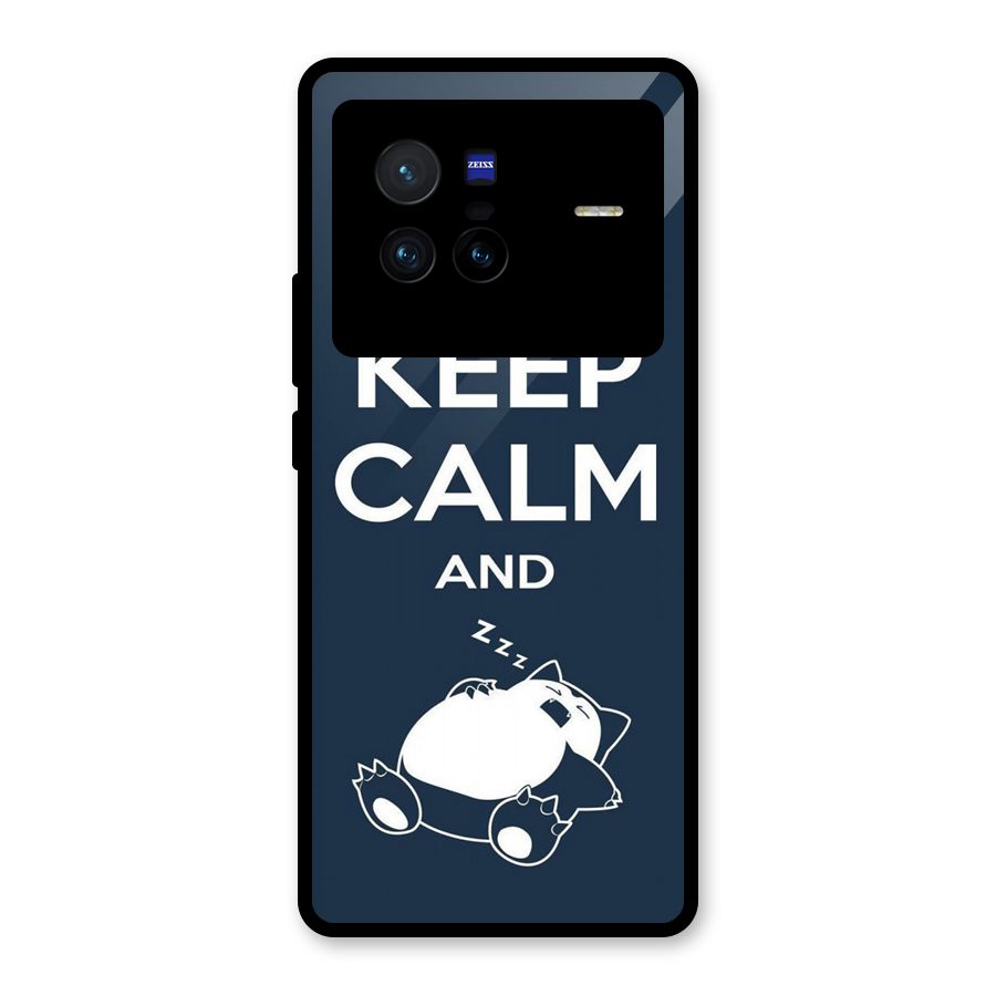 Keep Calm and Sleep Glass Back Case for Vivo X80