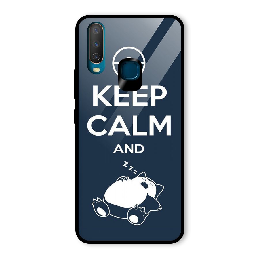 Keep Calm and Sleep Glass Back Case for Vivo Y15