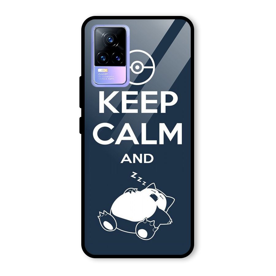 Keep Calm and Sleep Glass Back Case for Vivo Y73