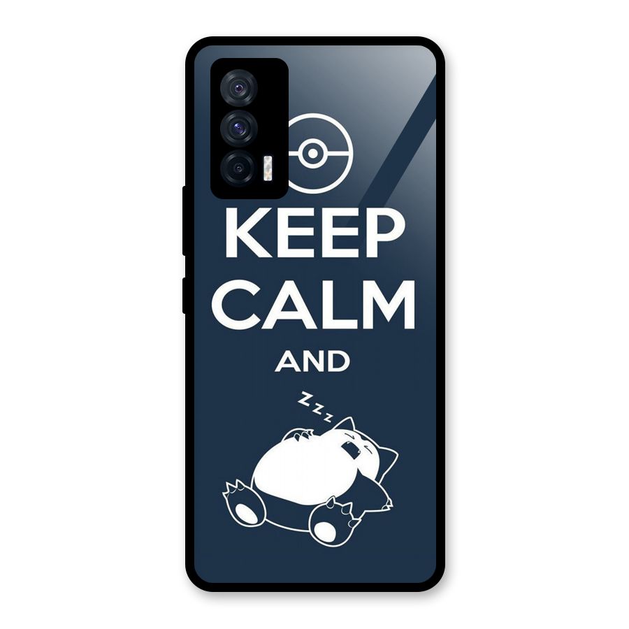 Keep Calm and Sleep Glass Back Case for Vivo iQOO 7 5G