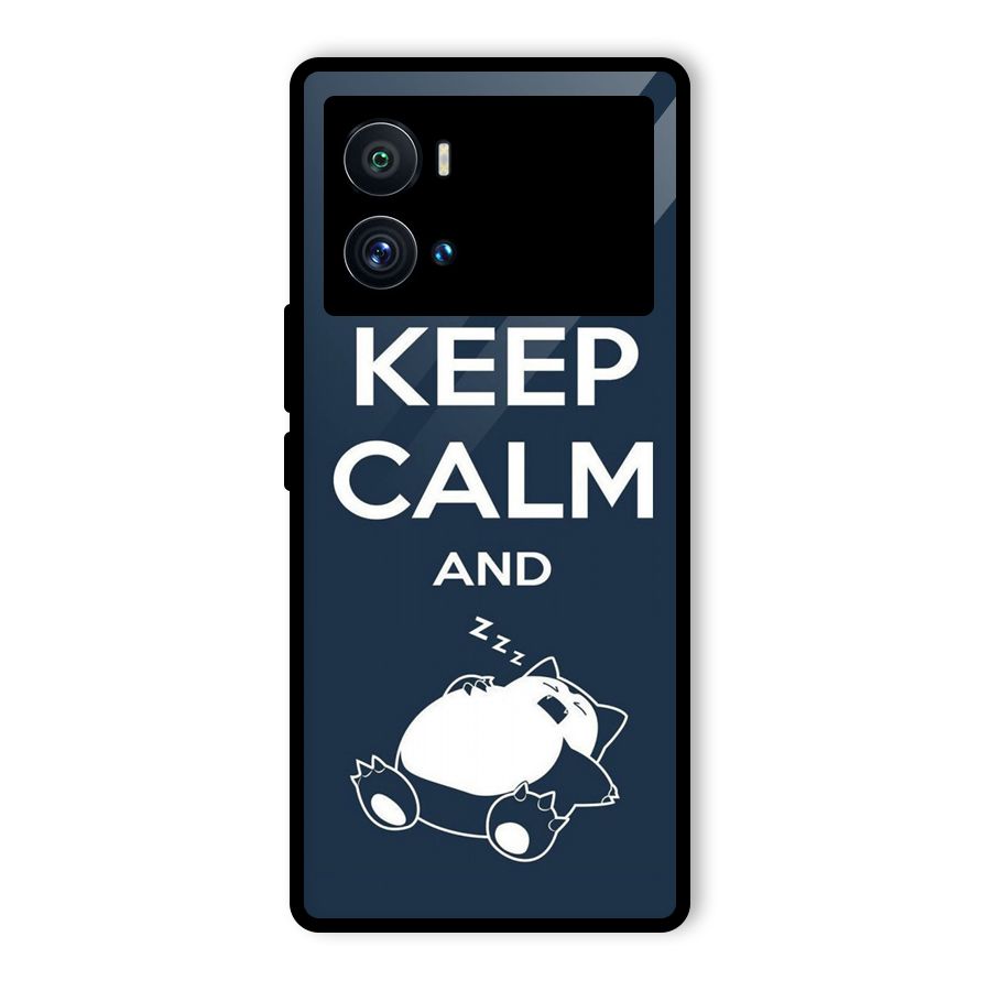 Keep Calm and Sleep Glass Back Case for Vivo iQOO 9 Pro