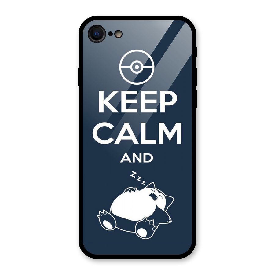 Keep Calm and Sleep Glass Back Case for iPhone SE 2022