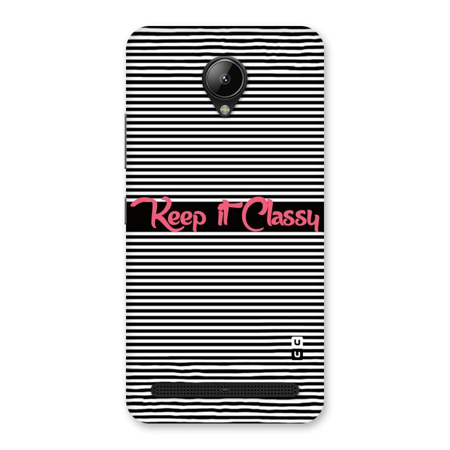 Keep It Classy Back Case for Lenovo C2