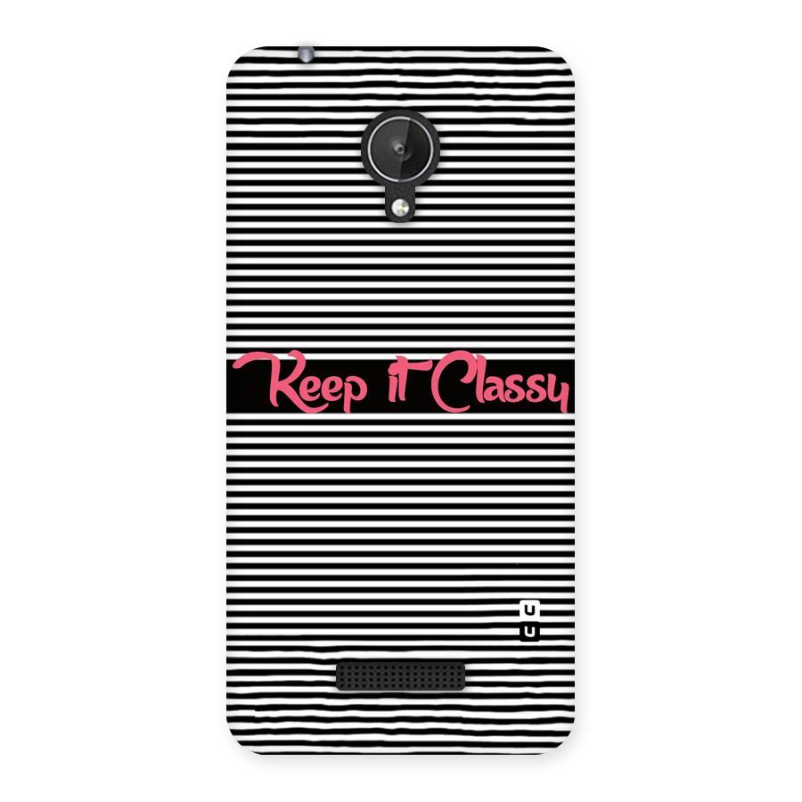 Keep It Classy Back Case for Micromax Canvas Spark Q380