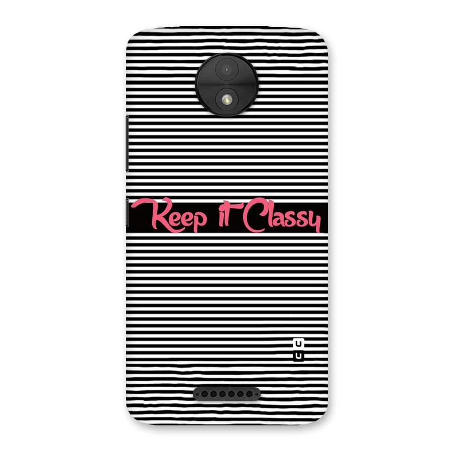 Keep It Classy Back Case for Moto C