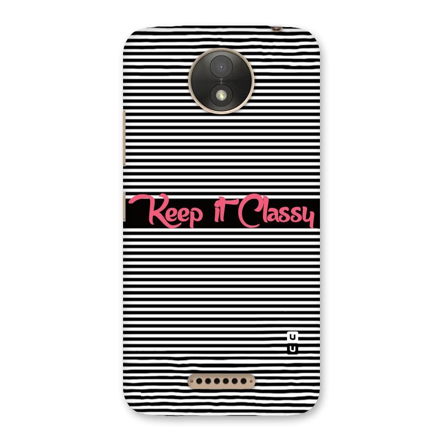 Keep It Classy Back Case for Moto C Plus