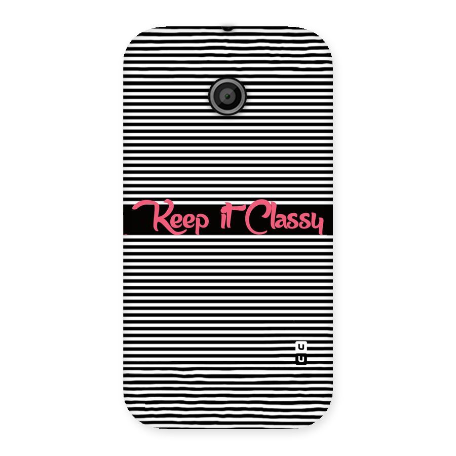Keep It Classy Back Case for Moto E