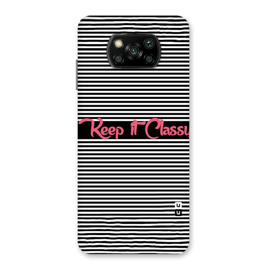 Keep It Classy Back Case for Poco X3