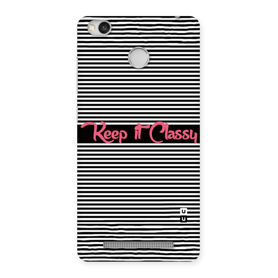 Keep It Classy Back Case for Redmi 3S Prime