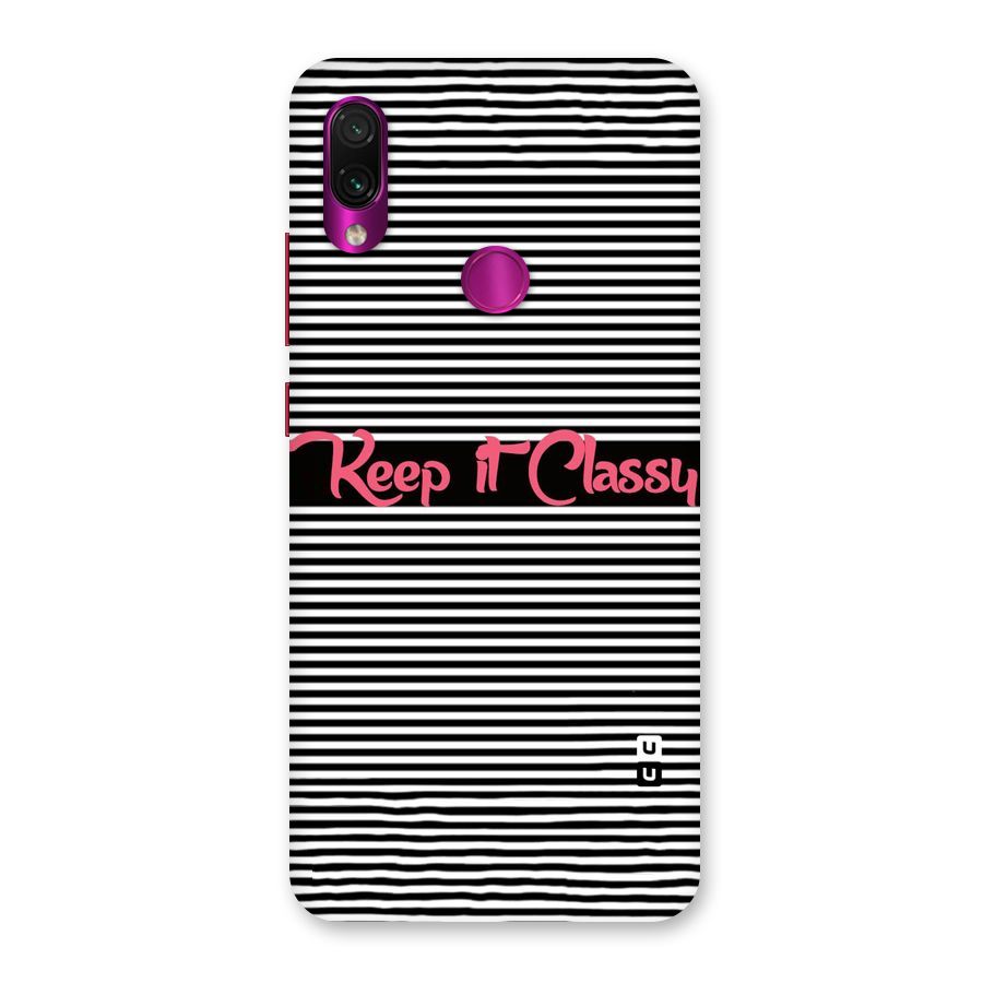 Keep It Classy Back Case for Redmi Note 7 Pro