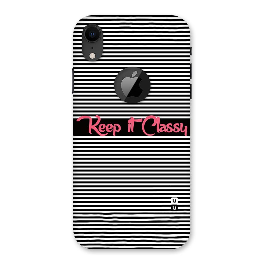 Keep It Classy Back Case for iPhone XR Logo Cut