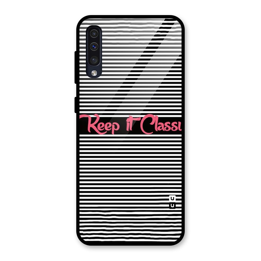 Keep It Classy Glass Back Case for Galaxy A30s