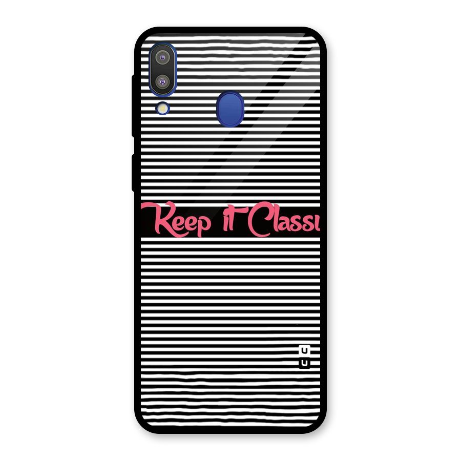 Keep It Classy Glass Back Case for Galaxy M20