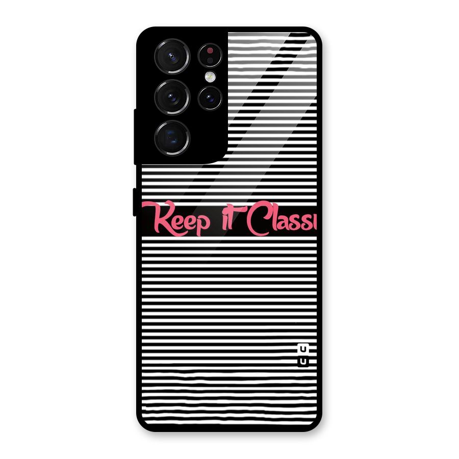 Keep It Classy Glass Back Case for Galaxy S21 Ultra 5G