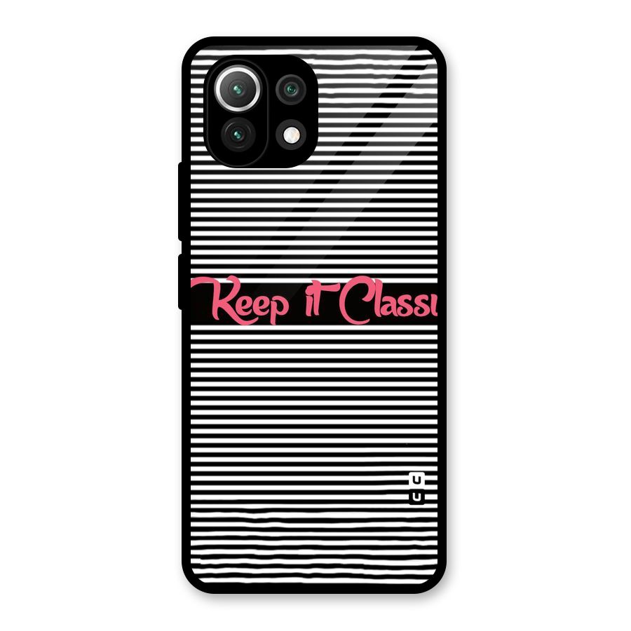 Keep It Classy Glass Back Case for Mi 11 Lite