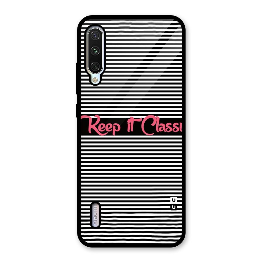 Keep It Classy Glass Back Case for Mi A3