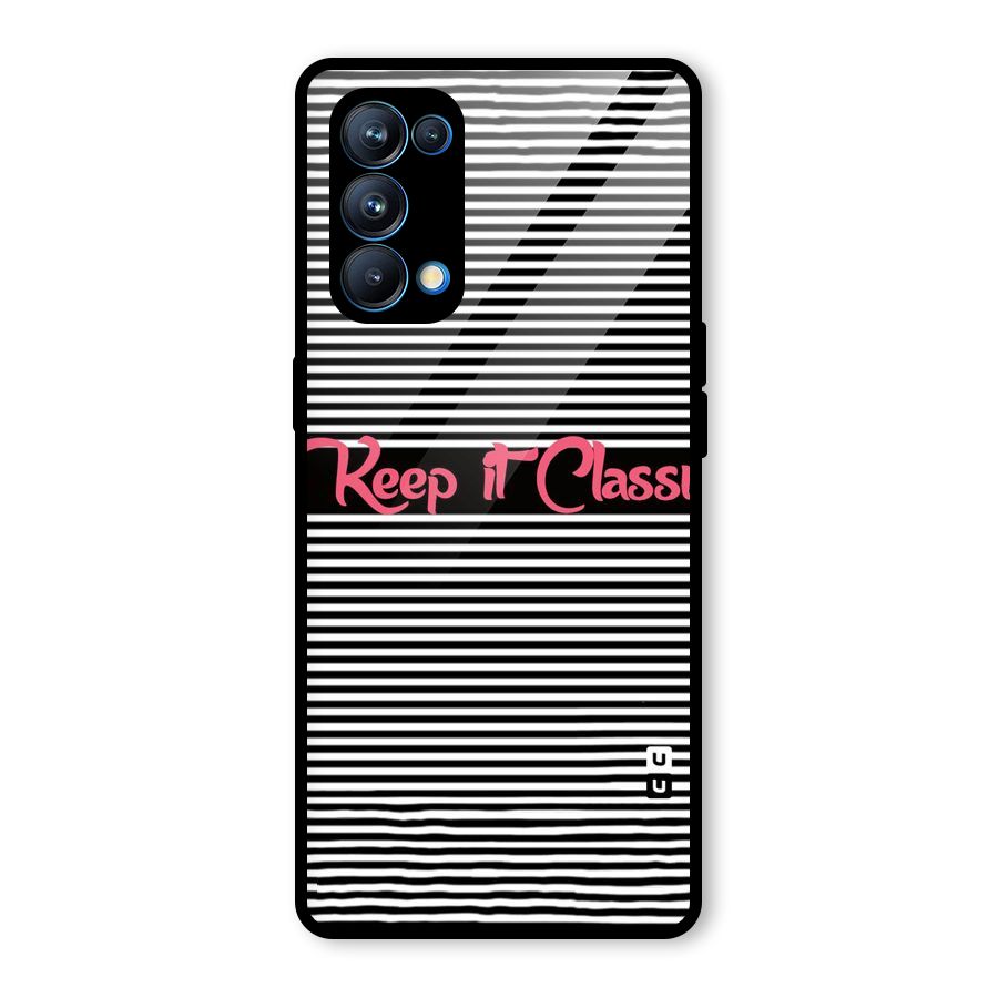 Keep It Classy Glass Back Case for Oppo Reno5 Pro 5G