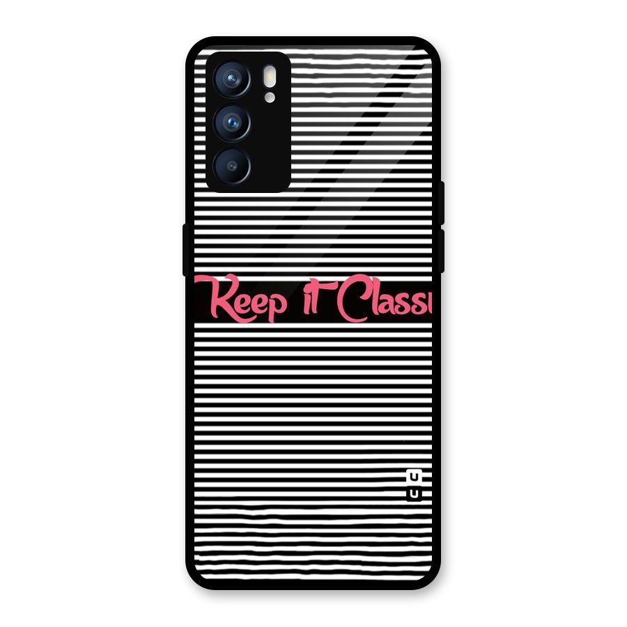 Keep It Classy Glass Back Case for Oppo Reno6 5G