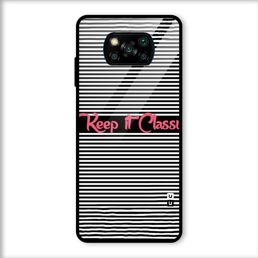 Keep It Classy Glass Back Case for Poco X3