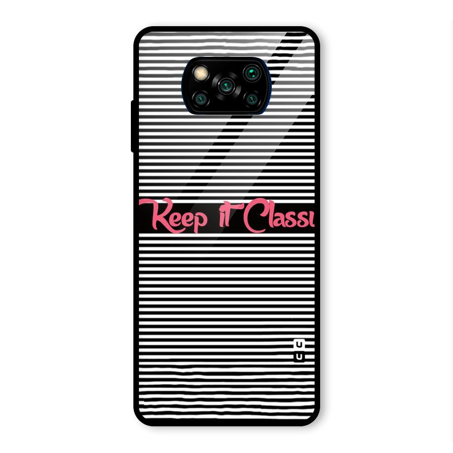 Keep It Classy Glass Back Case for Poco X3 Pro