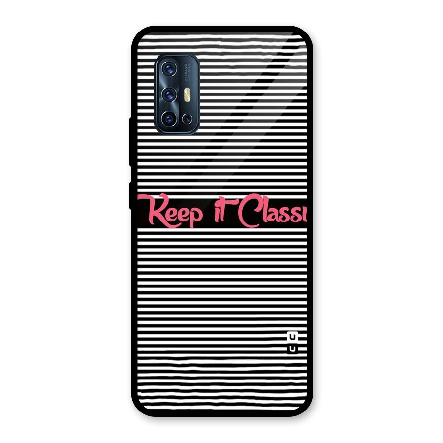 Keep It Classy Glass Back Case for Vivo V17