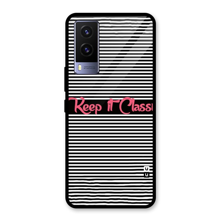 Keep It Classy Glass Back Case for Vivo V21e 5G